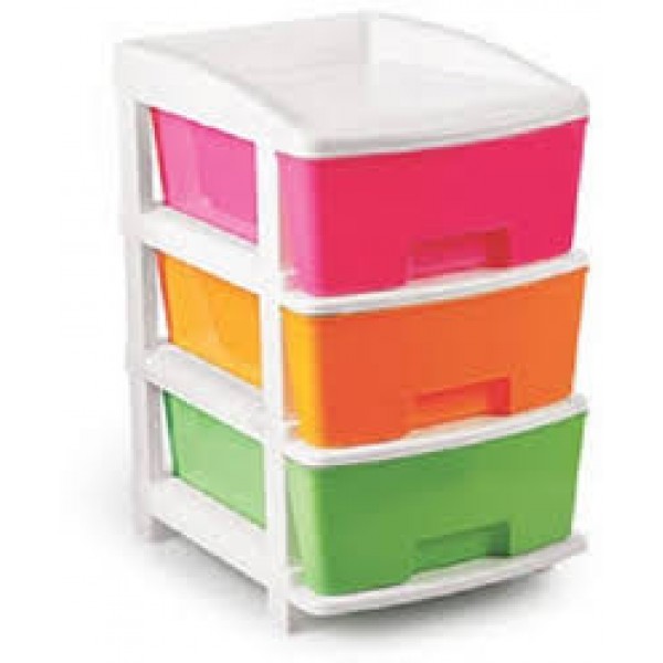 Baby World Plastic multi color Drawer Cupboard 3step