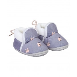 World Mouse Print Booties-Grey 0 to 12 Month, EU Size-18, Insole-12.75cm, -13cm, Fashion forward with slick & best seller footwear designs!