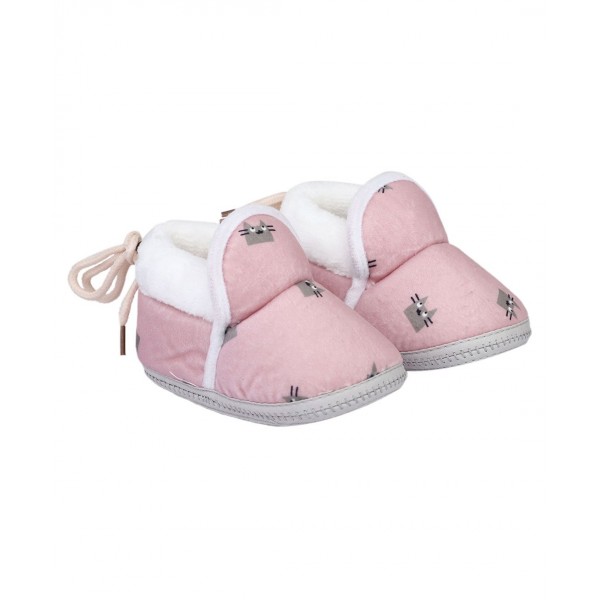 baby World Mouse Print Booties-Light Pink 0 to 12 Month, EU Size-18, Insole-12.75cm, -13cm, Fashion forward with slick & best seller footwear designs!