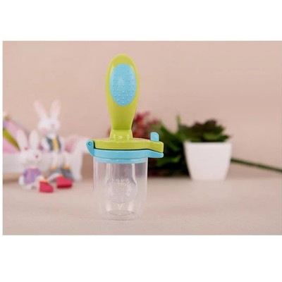 Baby World Store Baby silicon fruit feeder with handle Green