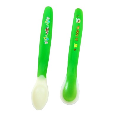 RIKANG- BABY HOT SAFE COLOURFUL SPOONS PACK OF 2pcs Green