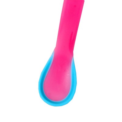 RIKANG- BABY HOT SAFE COLOURFUL SPOONS PACK OF 2pcs Pink