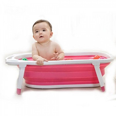 Baby World store foldable bath tub Pink
