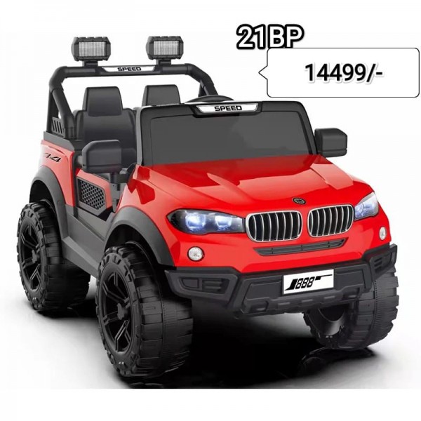 Baybee Kids Battery Operated Car Jeep Rechargeable Car for Kids Electric car for Baby Ride On Toy Car with R/C for Boys & Girls Kids 3 to 8 Years (DEFE-Red)