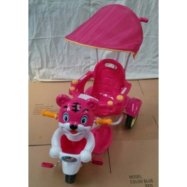  Baby World Baby Tricycle With Push Handle Dark Pink