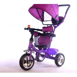 Baby World Buggy Tricycle With Canopy And Handle Purple