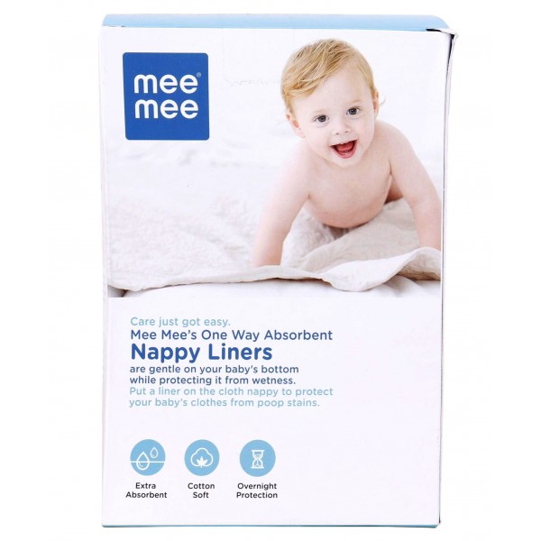 Mee Mee Absorbent Liners For Nappies - 100 Pieces