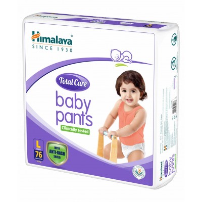 Himalaya Herbal Total Care Baby Pant Style Diapers Large - 76 Pieces