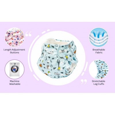‎ Mee Mee Reusable Baby Cloth Diaper with Adjustable Snap Buttons 