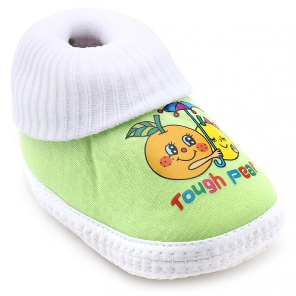 Baby World infant soft shoes Green and White