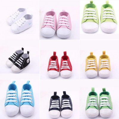 Baby World New Born Soft Shoes With Lace Black