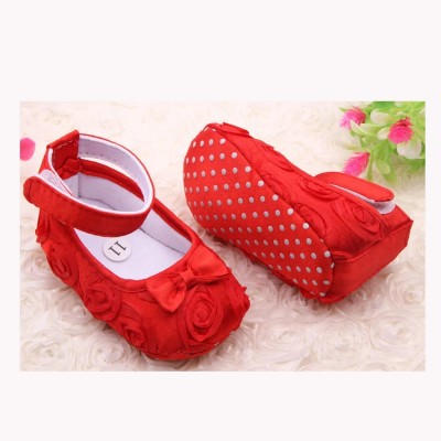 BABY WORLD INFANT FLOWER SHOES RED