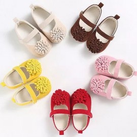 Baby World Fancy Flower Soft Shoes Yellow