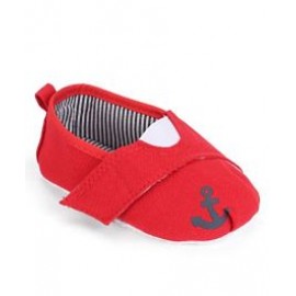 Baby World Store Booties Anchor Print Red