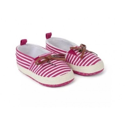 Baby world store Stripe Booties with bow Pink