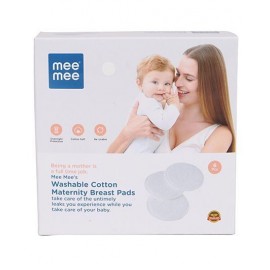 Mee Mee Washable Cotton Maternity Breast Pads - 6 Pieces