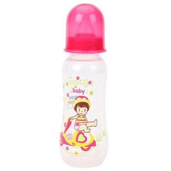 Mee Mee Polypropylene Plastic Premium Feeding Bottle Pink - 250 ml