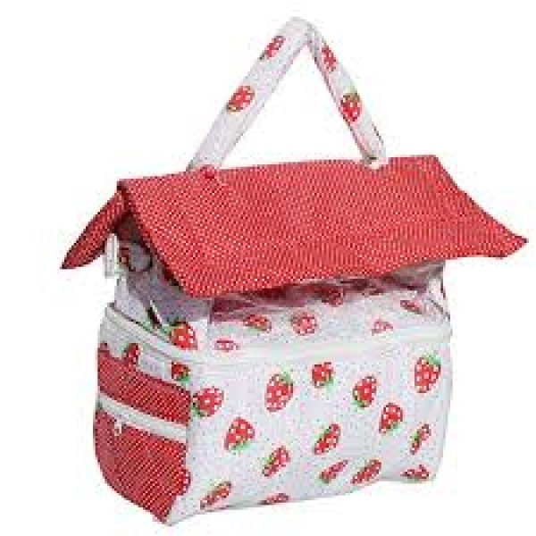 Baby World Cotton House Shape Mother Bag Red