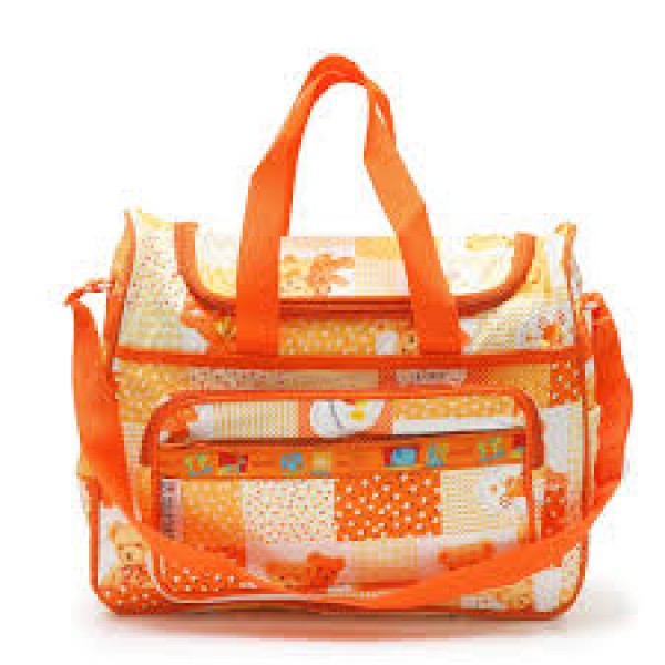 Baby World Heavy Pvc Mother Bag medium size Orange