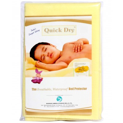 Quick Dry Bed Protector Mat Yellow - Medium