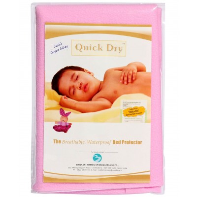 Quick Dry Bed Protector Mat Pink - Medium