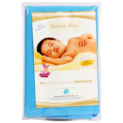 Quick Dry Bed Protector Mat Blue - Medium