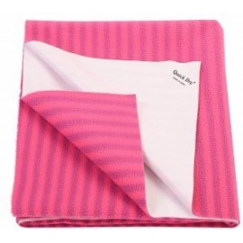 Quick Dry Cotton Baby Bed Protecting Mat Mat Amazing Stripes Raspberry(Large)  (Pink, Large)