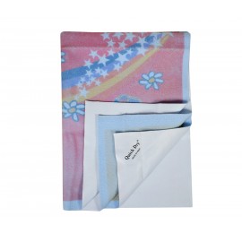Quick Dry Printed Waterproof Bed Protector Sheet - Sky Blue - Small