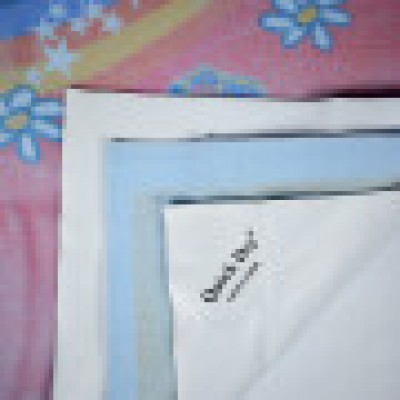 Quick Dry Printed Waterproof Bed Protector Sheet - Sky Blue - Small