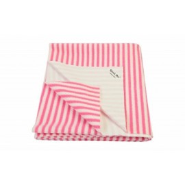 Quick Dry Cotton Baby Bed Protecting Mat Amazing Stripes Pink Candy Small(0.7mx0.5m)  (Pink, Small)