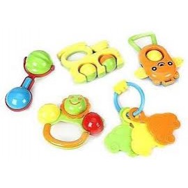 Baby World Non Toxic 5pc  Rattle set (multicolor)