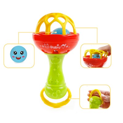 Baby World Store Non-toxic Rattle with Rubber Top