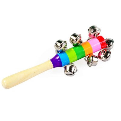 Baby World Store wooden non-toxic baby rattles (2 pc) multi-color