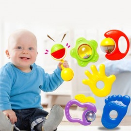 Baby World Store Non Toxic 6pc dark color rattle