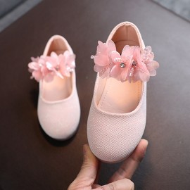  Girls Princess Sandals Infant Kids Baby Girls Round Toe Floral Dance Shoes Sandals Soft Breathable Beach Shoes Top pnk