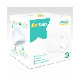 1st Step Honey Comb Lining Super Absorbant Disposable Breast Pads With Day And Night Protection- 60 Pads 14 x 10 cm, Super soft texture coupled with nonslip adhesive tapes ensures that the pad stays in place