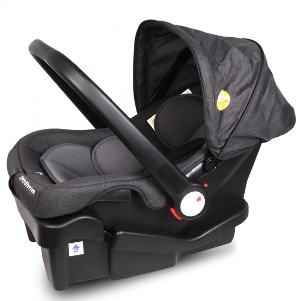 Lavish Car Seat cum Carry Cot with Canopy with Rocking Feature | Detachable Base & 3 Recline Position | Rear Facing for Infants 0 to 13 Kg