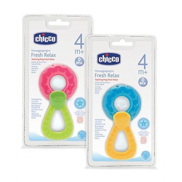 Chicco Fresh Relax Teething Ring With Handle 1 Piece (Color May Vary)