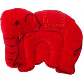 Baby World Soft Velvet Elephant Shape Rai Pillow (mustard)