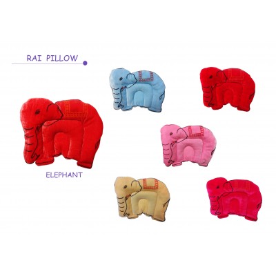 Baby World Soft Velvet Elephant Shape Rai Pillow (mustard)