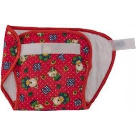 Baby World Waterproof Nappy With Velcro Red