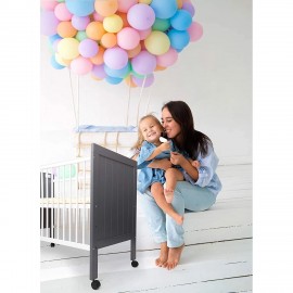 Wooden Crib Baby Cot With Mattress 3 Level Height Adjustment SKU CRBDGW1