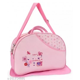 Floral Diaper Bag - Pink L 40 x B 25 x H 16 cm, Versatile, Multipurpose and highly convenient,