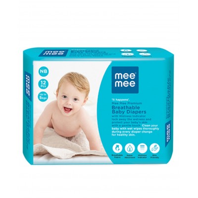 MEE MEE BREATHABLE PREMIUM BABY DIAPER PANTS WITH WETNESS INDICATOR AND LEAK-PROOF EDGES