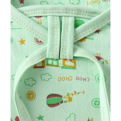 babyworld  Reusable Cloth Nappies Cotton Text Print Pack of 4 - Pinkk Green
