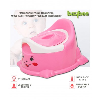 baby world Premium Potty Training Chair With Removable Bowl & Covering Lid - Pink