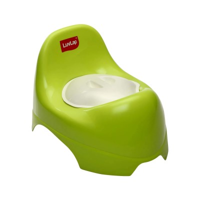 LuvLap Baby Potty Training Seat with Lid, Potty pot, potty seat for 1 + Year child, potty chair for baby Suitable for potty training of Boys & Girls (Green)