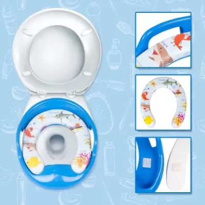 Baby World Soft Cushion Baby Potty Seat With Handle And Back Support For Toddlers,Compatible With Western Toilet Seat Potty Seat Potty Seat