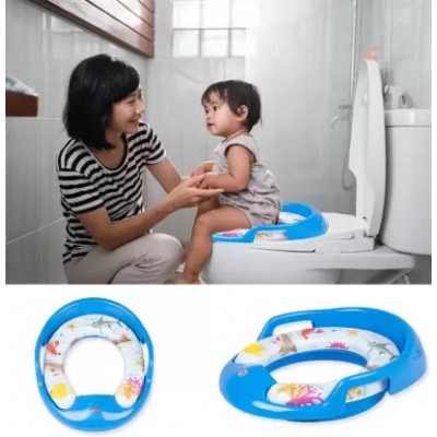 Baby World Soft Cushion Baby Potty Seat With Handle And Back Support For Toddlers,Compatible With Western Toilet Seat Potty Seat Potty Seat