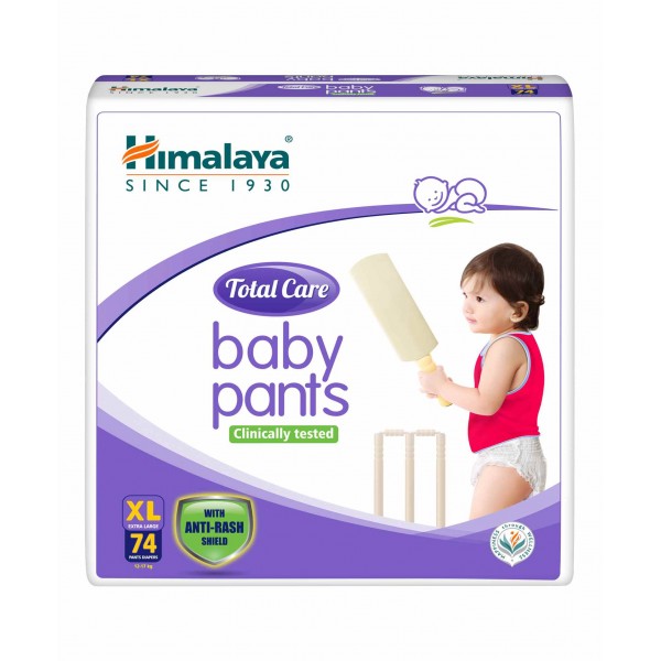 Himalaya Herbal Total Care Baby Pant Style Diapers Extra Large - 74 Pieces